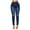 Dark Blue, variant on Bigersell Cute Distressed Pants Full Length Pants Ladies Personalized Ripped Buttoned Jeans Solid Color High Waist Slim Slim Pants Ladies' Patchwork Pants