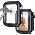 thumbnail image 1 of Apple Watch Case for Apple Watch Series 8 Series 7 41mm with Built-in Tempered Glass Screen Protector, All-Around Ultra-Thin Bumper Full Cover Hard PC Protective Case for iWatch, Midnight, 1 of 5