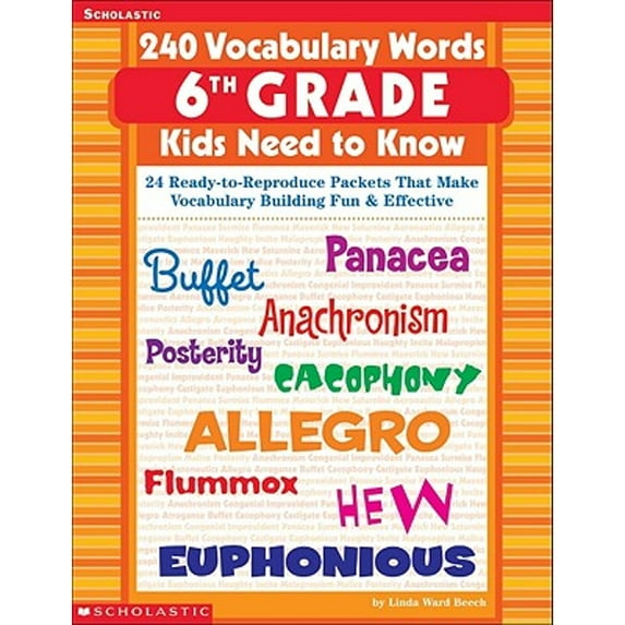 Pre-Owned 240 Vocabulary Words 6th Grade Kids Need To Know : 24 Ready-to-Reproduce Packets That Make Vocabulary Building Fun & Effective (Paperback)