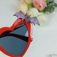 thumbnail image 6 of Black Red Heart Shaped Bat Sunglasses Halloween Accessories – Two Pairs Gothic Themed Eyewear, Spooky Party Favors, Vampire Themed Gift Idea - B, 6 of 8