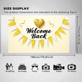 thumbnail image 6 of LUUFILx Welcome Back Banner Glitter Gold Heart Backdrop Party Supplies Decoration Event Background Photography Props School Office Reunion, 6 of 7