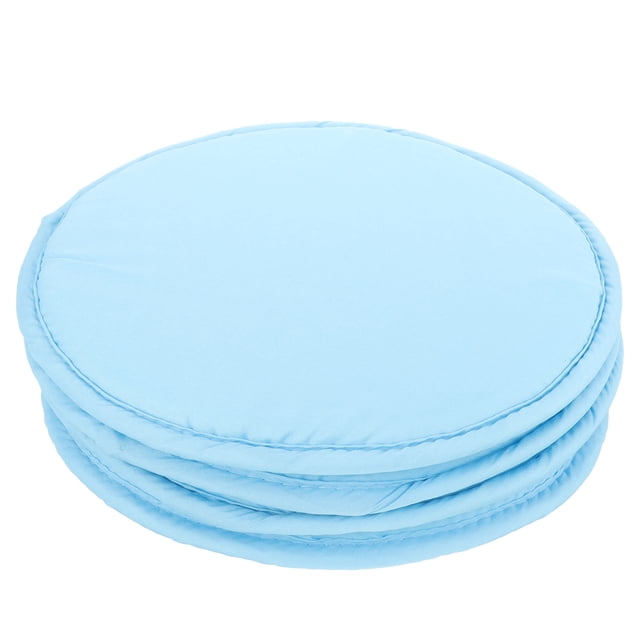 OULII 4 Pcs Coussin Rond Bleu Ciel Tapis de Siège Confortable pour Jardin Stade Parc