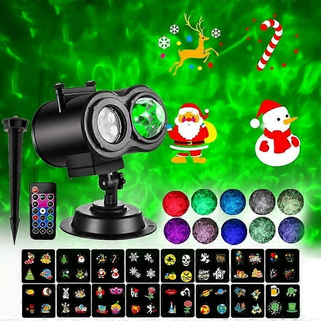 No Fade Card Water Pattern Projection Light 16 Cards US Plug