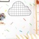 thumbnail image 2 of TieyiMarco de celosía para decoración de pared diseño de habitación de Ehuebsd corazón de niña elegante y hermoso marco de exhibición forma de nube rejilla de pared de fotos, 2 of 8