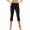 Black, variant on Drovellove Women's Plus Size High Waisted Wide Leg Capri Pants with Pockets - Casual Solid Yoga Trousers for Lounging, Beach Days, or Outdoor Activities