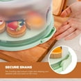 thumbnail image 3 of TEXIJUSO Green Cake Containers with Lids Round Plastic Cupcake Holders 4-in-1 Multipurpose Cake Carrier Holder for 11 Inch Cake Pies Cupcake Eggs Fruit or Snack Transport, 3 of 6