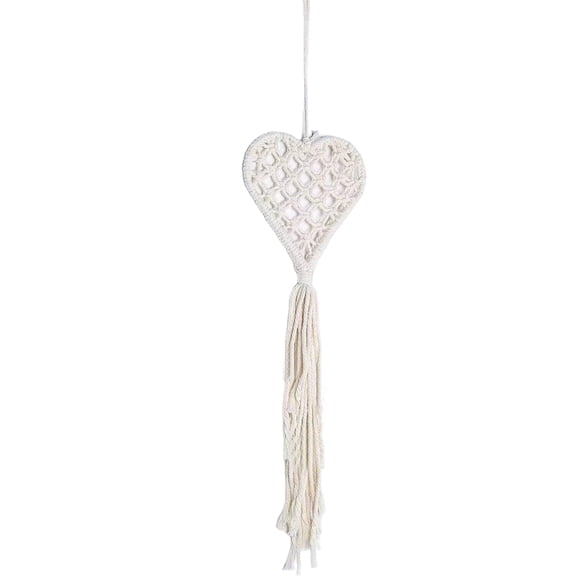 Heart Shaped Woven Cotton Rope Wall Hangings Tapestrys with Tassels Macrames Dreamcatchers Home Bedroom Decorations