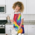 thumbnail image 4 of Colorful Tie Dye Wave Sphere Pattern Kids Aprons for Girls and Boys,Adjustable Neck Strap Toddler Aprons for Kids Cooking Baking, 4 of 6