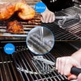 thumbnail image 4 of Cepillo para parrilla 3 en 1, cepillo de acero inoxidable, cepillo de limpieza, limpieza de 360 °, mango largo aislado de PP, perfecto para parrilla eléctrica de gas de carbón Adepaton WL-00977, 4 of 8