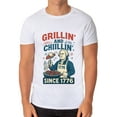 thumbnail image 2 of Fourth Of July Men's Grillin' and Chillin' Since 1776 George Washington Funny Patriotic Novelty 4th of July T-Shirt, 2 of 5