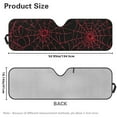 thumbnail image 6 of Uorisanigo Red Spider Web Windshield Sun Shade Compatible with 1997-2018 Jeep Wrangler TJ JK JKU, Sunshades Heat Shield, Front Window Sun Shade, Aluminum Foil Film Structure, 6 of 7