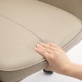 thumbnail image 6 of COLAMY High Back Office Chair Executive Desk Chair Ergonomic Leather Computer Chair with Rocking Function and Padded Arms, Swivel Modern Task Chair, Khaki, 6 of 9