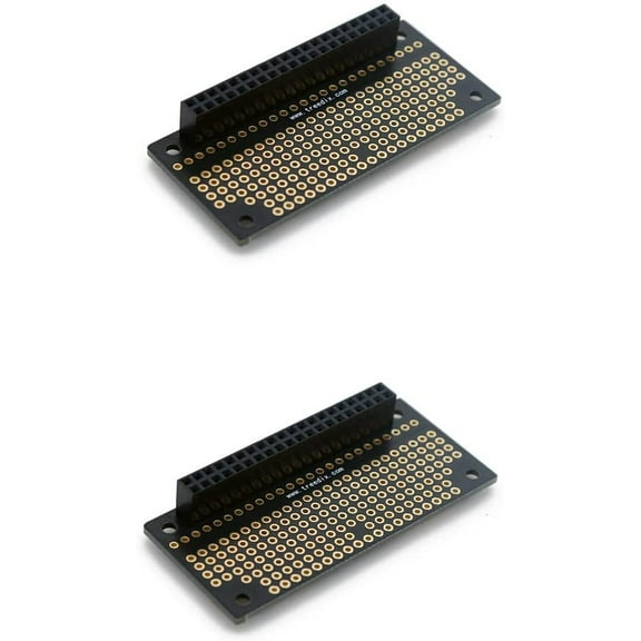 Treedix 2pcs GPIO Protoboard Breadboard HAT with Female Pin Connector PCB Prototyping Board Pi Zero Board Compatible with Raspberry Pi Zero(unwelding