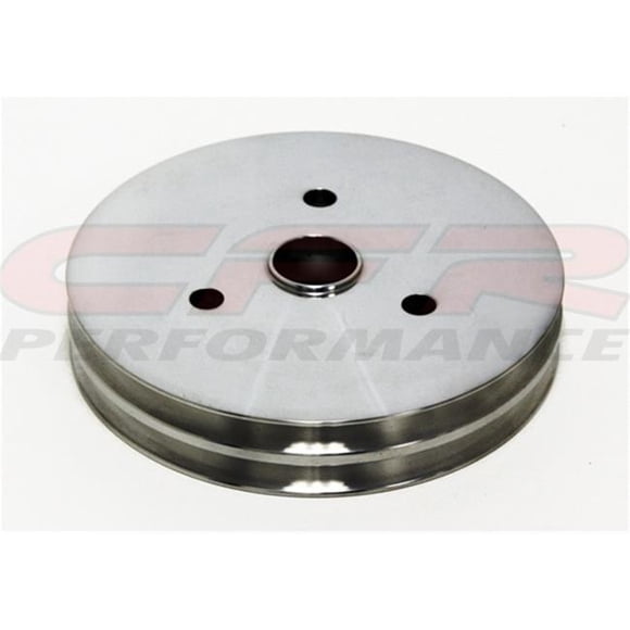 HZ-9481-PBK Aluminum Chevy Sb Crank Pulley - 2 Groove Short Swp - Black