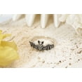 thumbnail image 5 of Stylishly Spooky Nocturnal Bat Sterling Silver Ring-6, 5 of 7