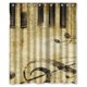 thumbnail image 1 of Cortina de Ducha ABPHQTO Vintage Piano Teclas Notas Musicales Impermeable 150x180 cm, 1 of 2