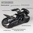 thumbnail image 4 of Diecast 1:32 Mercedes Benz SLS AMG Alloy Super Sports Car Model Simulation Sound And Light Toy Holiday Gift For Friends Collect AG13 White Box, 4 of 6