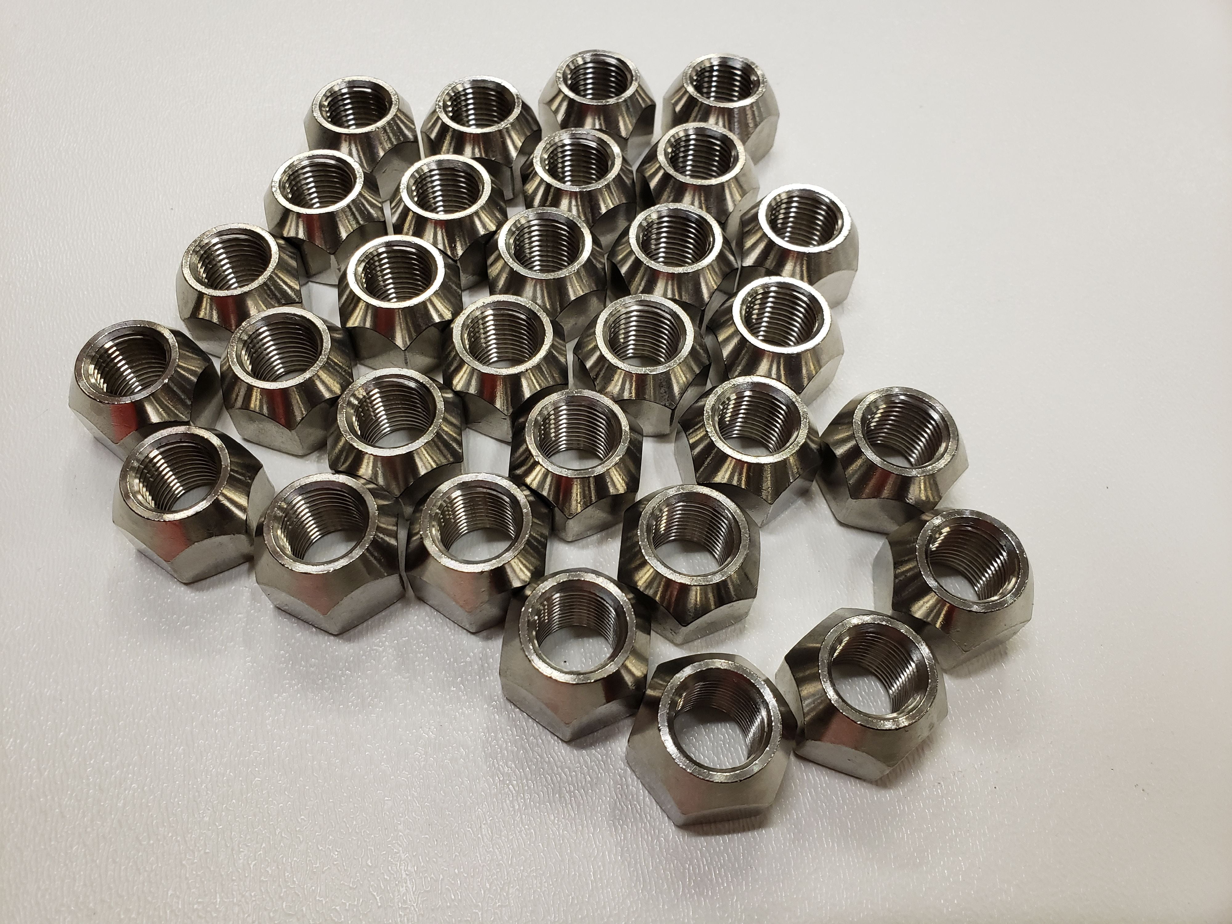 Thirty (30) Pack Open 304 Stainless Steel 1/2-20 Lug Nuts For Trailer Stainless Steel Lug Nuts 1 2 X 20