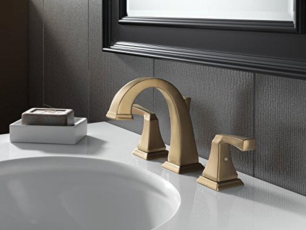 Delta 3551LF-CZ 8 inch Dryden Widespread 2-Handle High-Arc Bathroom Faucet in Champagne Bronze