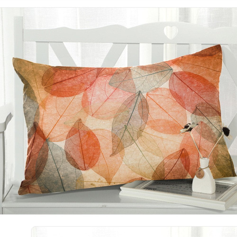 GCKG Abstract Fall Leaves Pillowcase Pillow Cover 20x30 inches