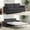 Dark Grey, variant on BALUS Queen Size Pull Out Sofa Bed with 4" Foam Mattress , Queen Sleeper Sofa for Living room , Linen,Grey