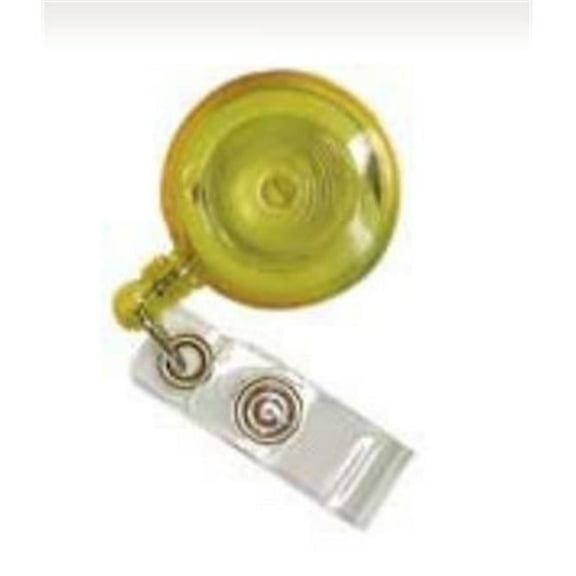 SICURIX Standard ID Badge Reel Round Belt Clip Strap Yellow (68857)