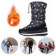 thumbnail image 5 of Botas Térmica en Espeso Mediana Calificación Lluvia Invierno Mujeres Nieve Calientes Forrados Impermeables Sin Deslizamiento para Viajes Al Aire Libre Rojo, 5 of 9