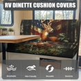 thumbnail image 4 of Uorisanigo RV Dinette Cushion Covers - Stretchable Camper Cushion Covers Booth Seats with 1 Backrest & 1 Bench Cover - Universal Fit & Machine Washable(Camo American Flag Deer Hunter), 4 of 7