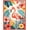 Coral Pink Turquoise, Pattern 15, variant on Design&I 8'x10' Washable Area Rug Vintage Damask Symmetrical Scrolls Botanical Border Boho Blooms for King Size Bedroom, Under Bed, Sleek Flatweave Pet Friendly