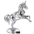 thumbnail image 3 of Matashi Home Decorative Tabletop Showpiece Chrome Plated Crystal Studded Silver Unicorn Ornament, 3 of 8