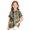 Camel, variant on Girls Short Sleeve Polo Shirt, Snowy Tree Branch Oak Leaf Camo Print Collared Top, Lightweight Polyester Casual T-Shirt for Outdoor School Daily Wear,Gray,150