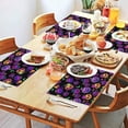 thumbnail image 2 of Neon Halloween Pumpkin Pattern Summer Placemats Table Placemats Set Of 4-Linen Kitchen Washable Placemats Table Mats 11.8"x17.7" Non-Slip Heat Resistant, 2 of 6