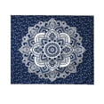 thumbnail image 1 of Tapiz colgante de pared con diseño de mandala azul marino con estampado floral, 150 x 130 cm, 1 of 2
