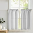 thumbnail image 1 of EcoNesxp For low basement windows 34 xx white cascading curtains wide, 1 of 5