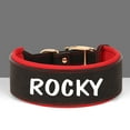 thumbnail image 3 of Pet Artist Wide Leather Padded Dog Collar Personalized with Name Rottweiler Labrador M-XL, 3 of 16