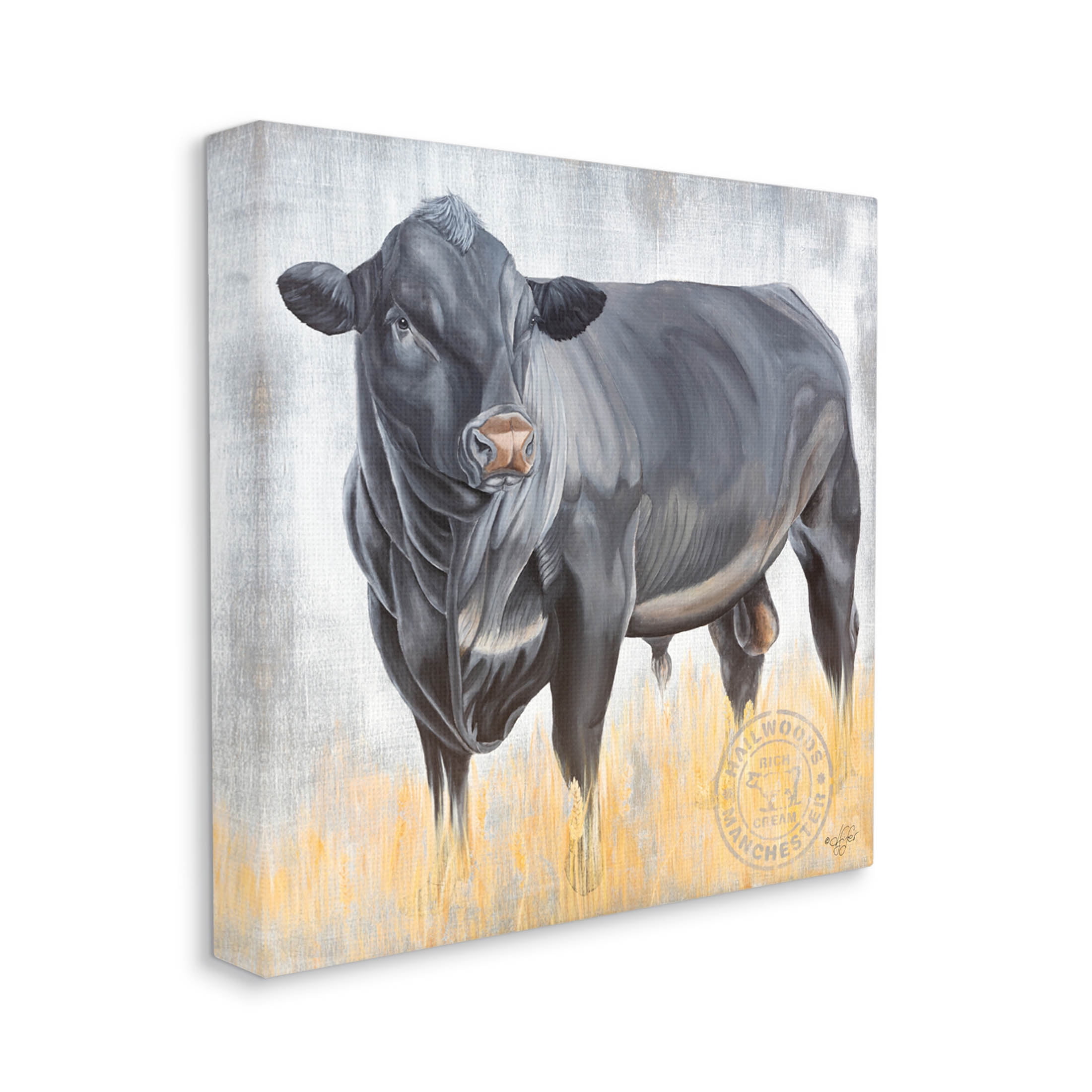 Stoic Cattle Farm Portrait Animals & Insects Graphic Art Gallery Wrapped Canvas Print Wall Art