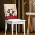 thumbnail image 2 of TSOVTHRID Breathable Chair Back Cover Cow Holly Poinsettia Snowflake Print Chairs Back Slipcovers Decorative Dining Chair Protector for Dining Room Kitchen Party Ceremony Christmas Decor, Set of 2, 2 of 7