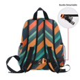 thumbnail image 5 of FORMRS School Backpack with Front Zippered Pocket 12" Student Travel Daypack, Retro Stripes, 5 of 6