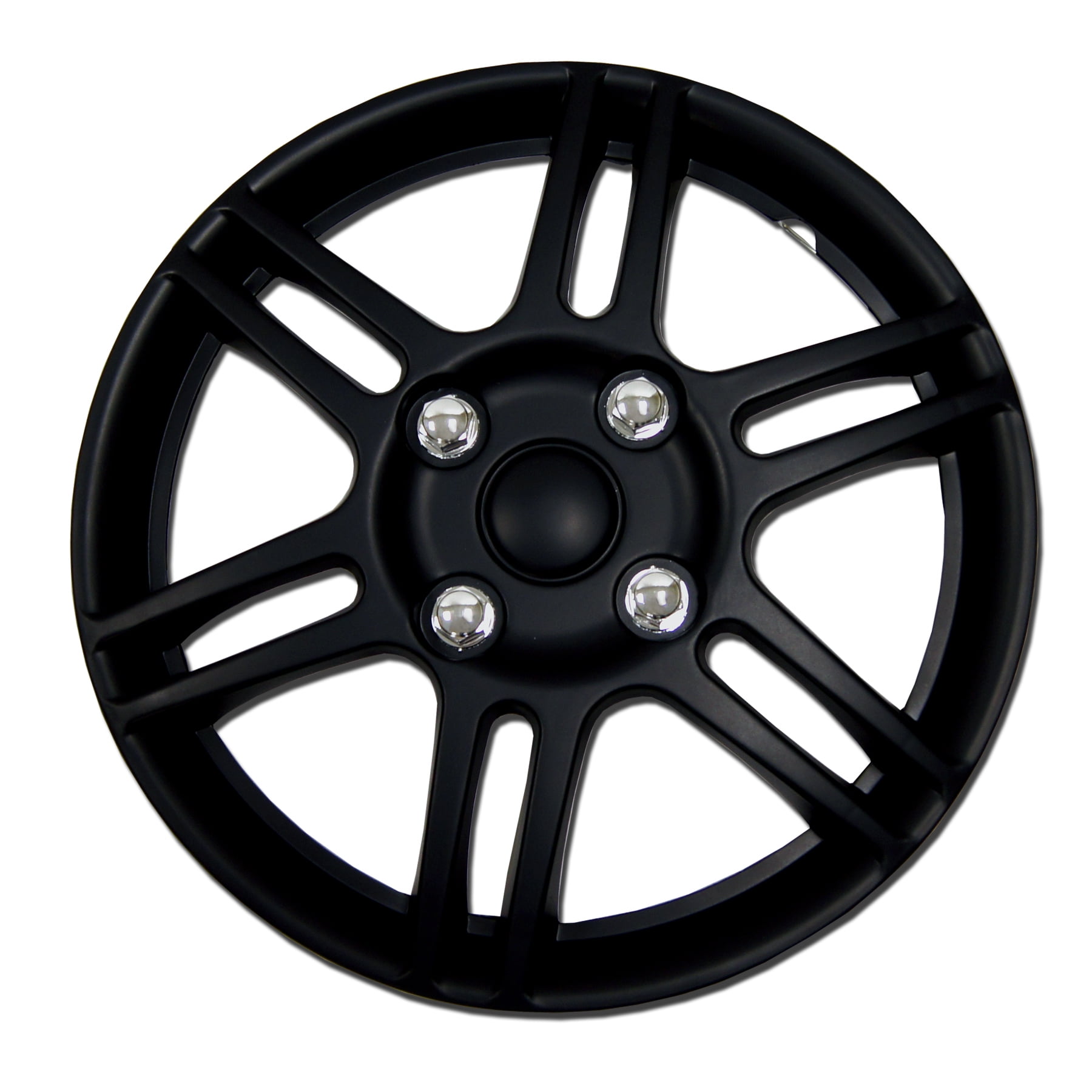 14 inch matte black hubcaps