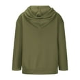 thumbnail image 6 of CYRBOKO Boys Hooded Sweatshirts, Long Sleeve Casual Crew Neck Stretchy Clothing with Zipper Army Green Size 13-14 T, 6 of 6