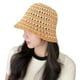 thumbnail image 1 of Sombrero de pescador de verano con circunferencia de 56-58 cm, sombrero de pescador con rayas en contraste para mujer, sombrero de lavabo hueco y transpirable con sombrilla, 1 of 5