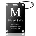 thumbnail image 1 of Etiquetas de equipaje KCULE Cule Custom Metal para maletas negras, 1 of 8
