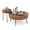 Brown, variant on Set of 2 Solid Wood Round Coffee Table with Metal Legs, Farmhouse Nesting Coffee Table Center Table for Living Rooms,Natural