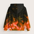 thumbnail image 4 of WOYY Big Boys Hoodie Fire Print Hooded Sweatshirt Casual Active Hoodies, Sizes 8-9, 4 of 5