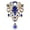 Blue, variant on Womens 3.66 Inch Aurora Borealis Pink Crystal Rhinestones Wedding Flower Bouquet Teardrop Brooch Pin