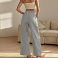 thumbnail image 4 of TINZ Women's Casual Pants High Waisted Loose Fit Long Trousers With Drawstring For Daily Comfortable Spring Summer Pants for Women Work Casual High Waist Elastic Pant Romper for Women Casual, 4 of 7