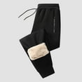 thumbnail image 2 of felwors Women's Fleece Lined High Waist Joggers - Zipper Pocket Warm Athletic Sweatpants Black, XXXXL, 2 of 8