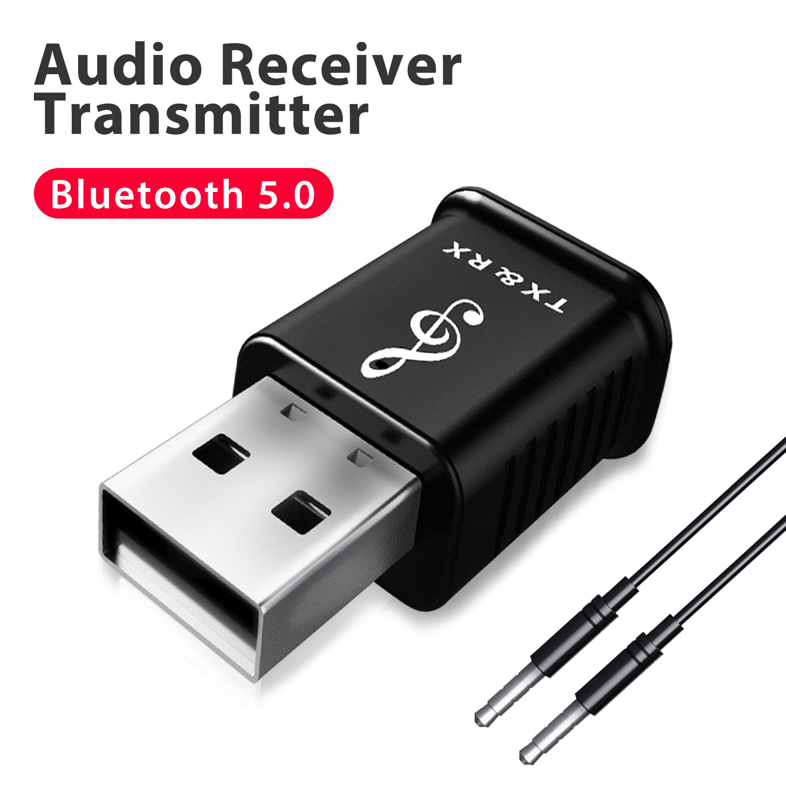 USB Bluetooth 5.0 Receiver Audio Transmitter Adapter For TV/PC Headphone Speaker 