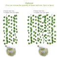 thumbnail image 4 of CUITING Green Rattan Artificial Garland Fake Plants Vine Garland String Light 2 Meters 20 LEDs USB Powered Wedding Party Christmas Holiday Patio Decoration, 4 of 7