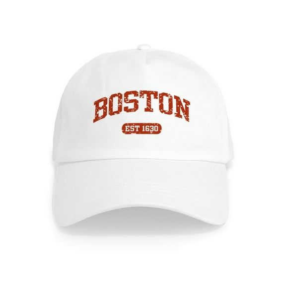 CafePress - Boston EST 1630 Cap - Adjustable 100% Brushed Unisex Casual Cotton Baseball Cap, Beige, 1